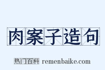 肉案子造句是什么意思的图片